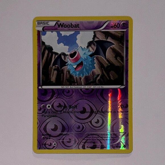 POKEMON CARD: HOLO Woobat #36/98 (Pokemon Emerging Powers) - Picture 1 of 2